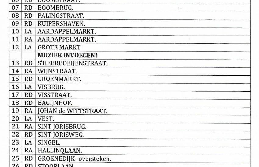 Route avond4daagse Dordrecht voor vrijdag 8 juni 2018
