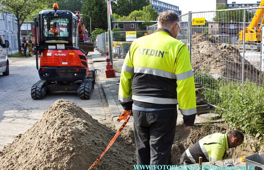 Gaslekkage aan de Adriaen van Ostadestraat in Dordrecht.