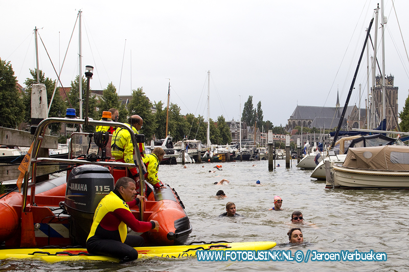 Swim to Fight Cancer 078 Zwemtraining in de haven van Dordrecht.