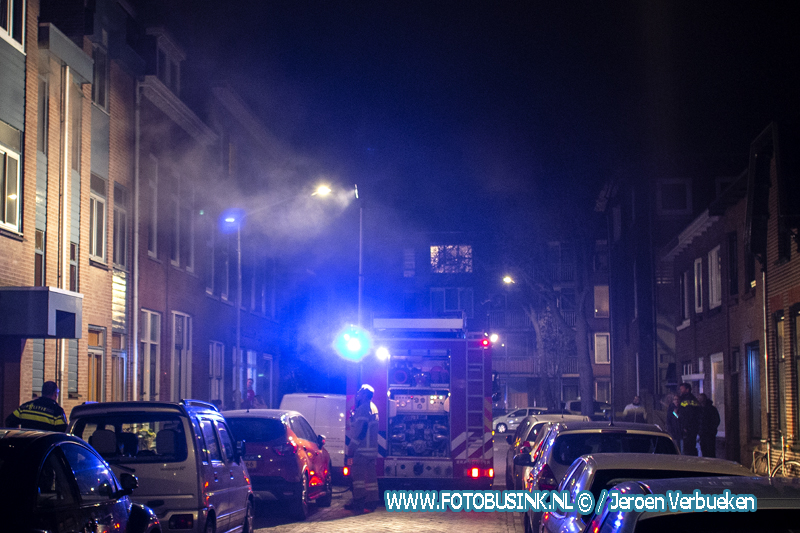 Brand in woning aan de Sophiastraat in Dordrecht.