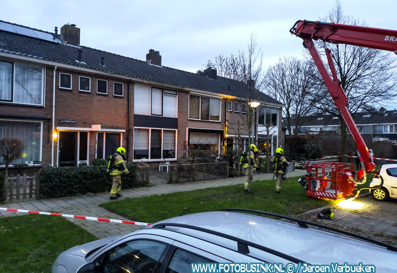 Schoorsteenbrand aan de Alphenstraat Papendrecht.