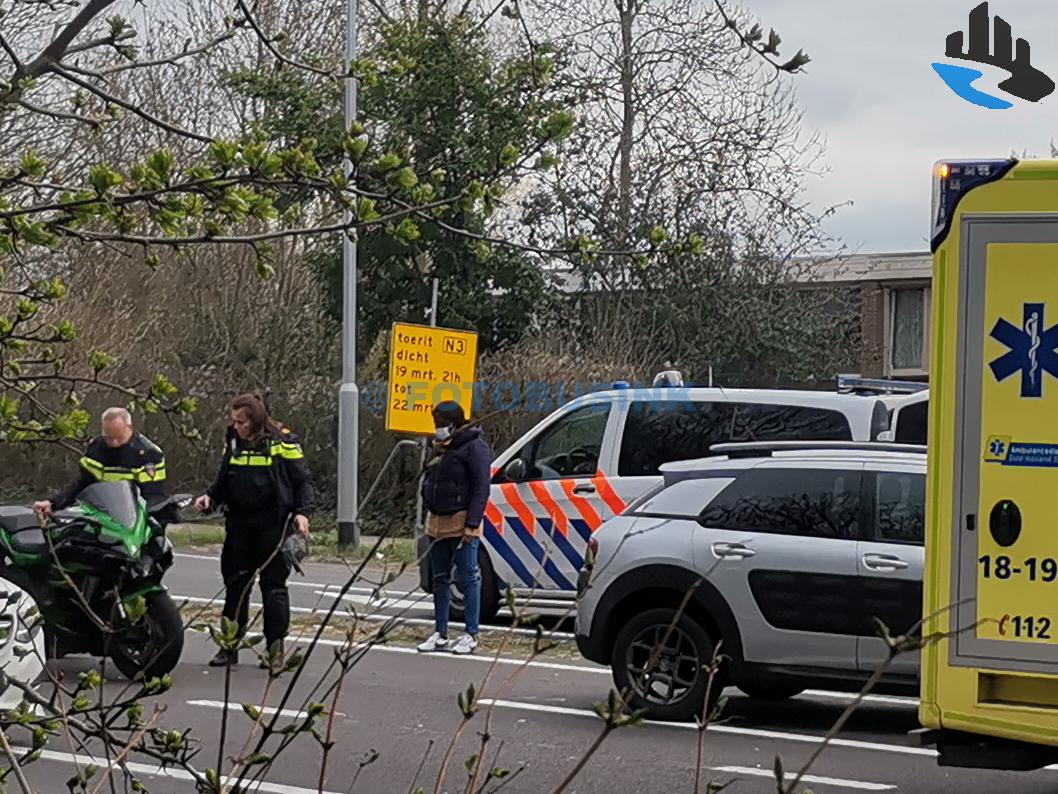 Ongeval met motor afrit N3 Staart