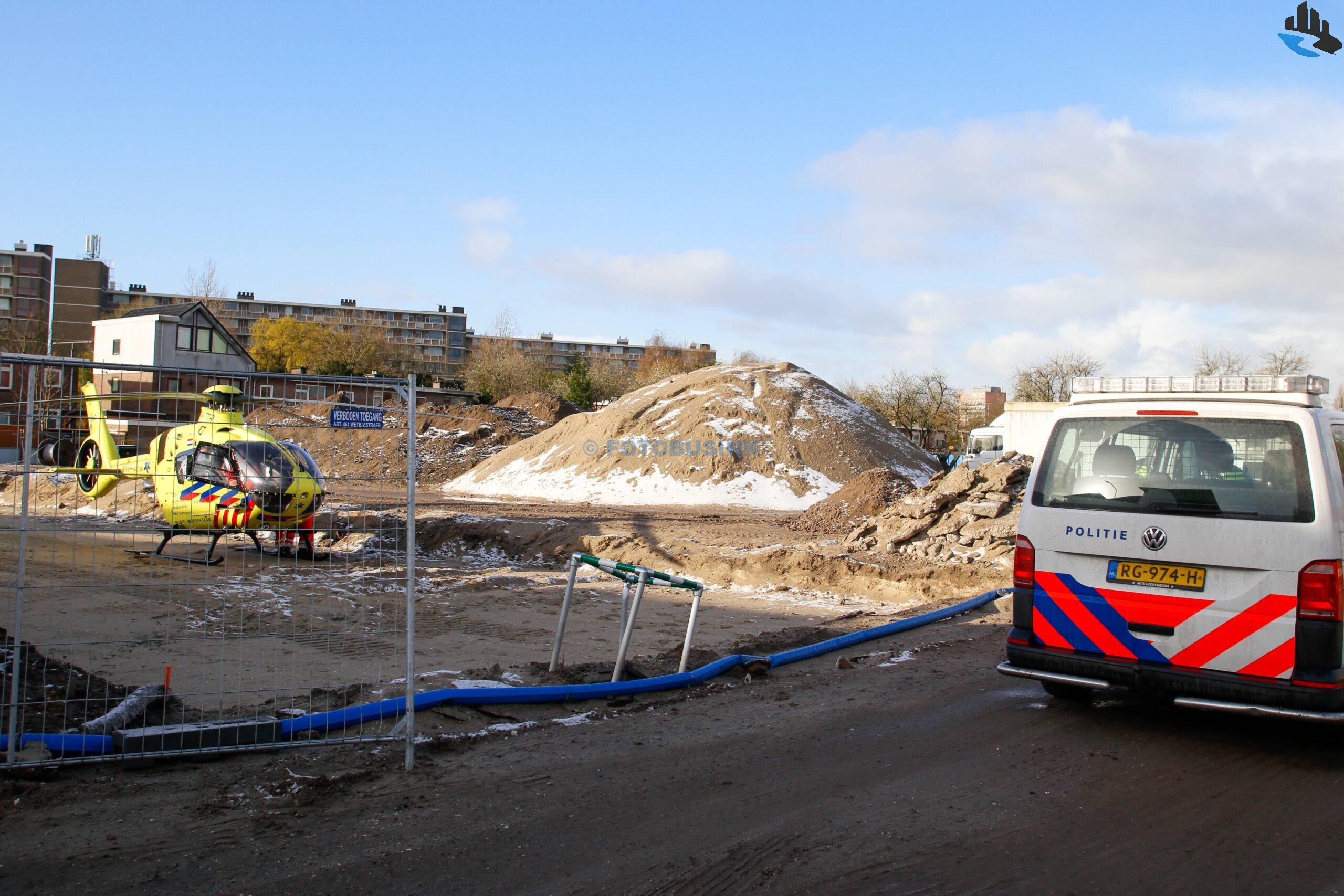 Inzet traumahelikopter op bouwplaats Patersweg voor medische noodsituaties