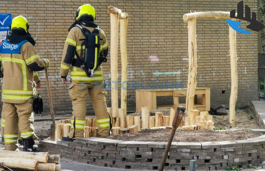 Gaslucht onder zandbak IKC De Wielen Papendrecht