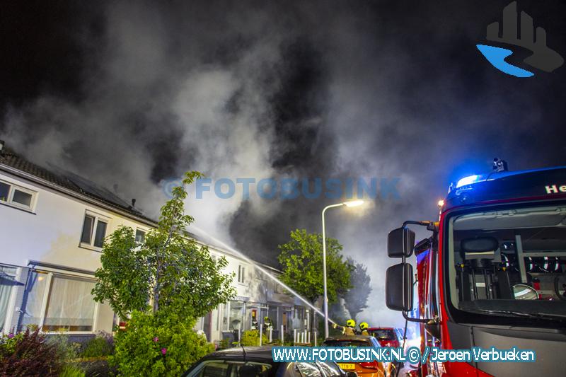 Grote brand aan de Frederik Hendrikstraat in Hendrik Ido-Ambacht.