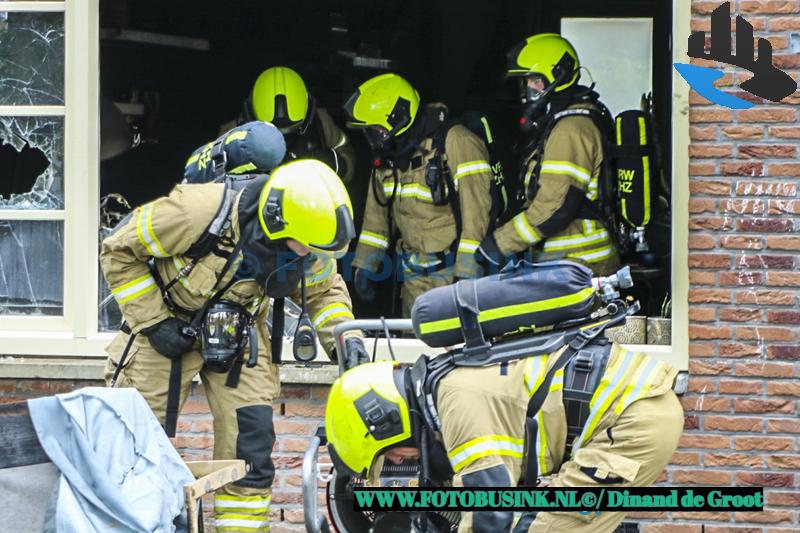 Bankstel in brand in woning aan de Wilhelminastraat in Sliedrecht