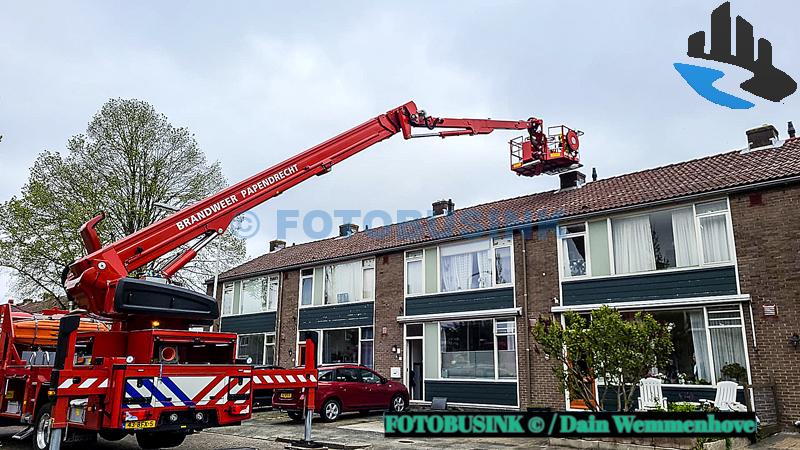 Brandweer opgeroepen voor schoorsteenbrand aan de Scheidingslaan in Papendrecht