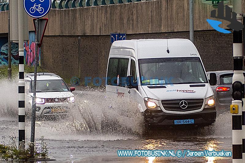 Flinke wateroverlast na regenval in Dordrecht