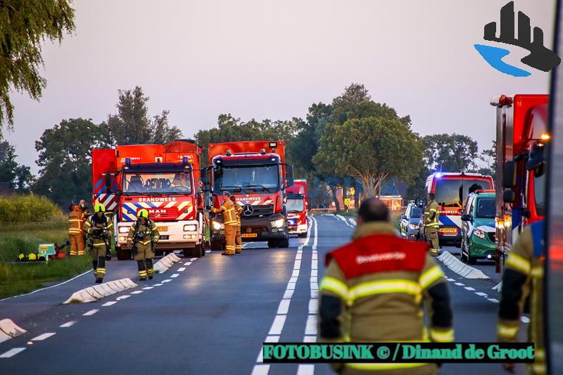 Grote brand op boerderij in Streefkerk, Veel dieren omgekomen