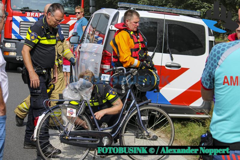 Hulpdiensten met spoed opgeroepen voor gevonden fiets langs water in Giessenburg