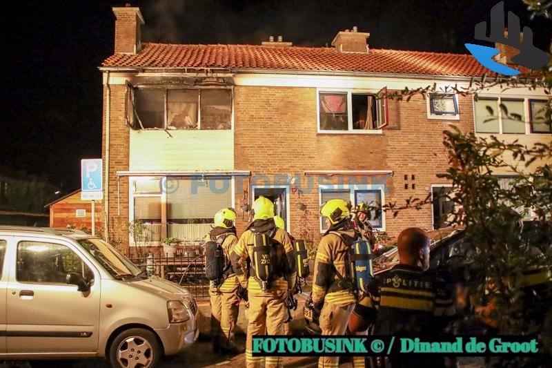 Uitslaande brand verwoest woning aan de Graaf Albrechtstraat in Gorinchem
