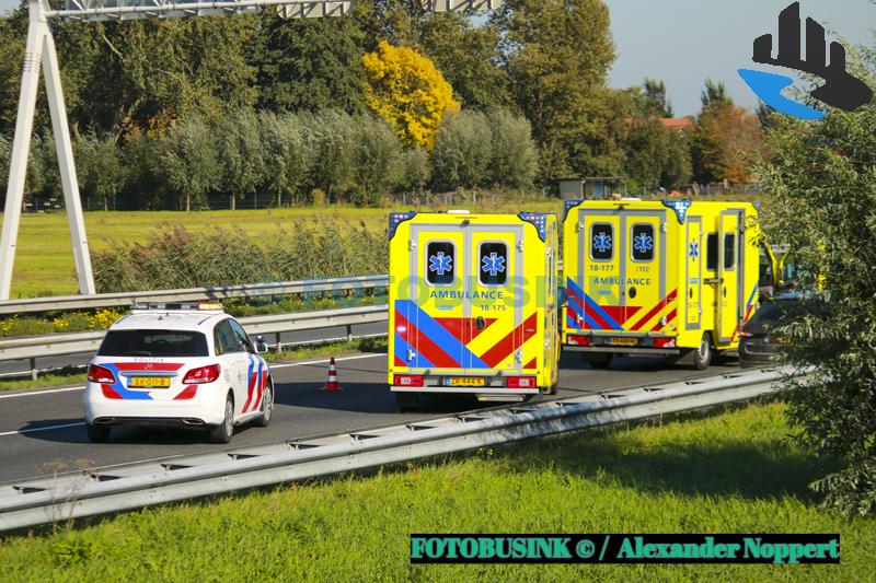 Automobilist overleden Rijksweg A15 Hardinxveld-Giesendam