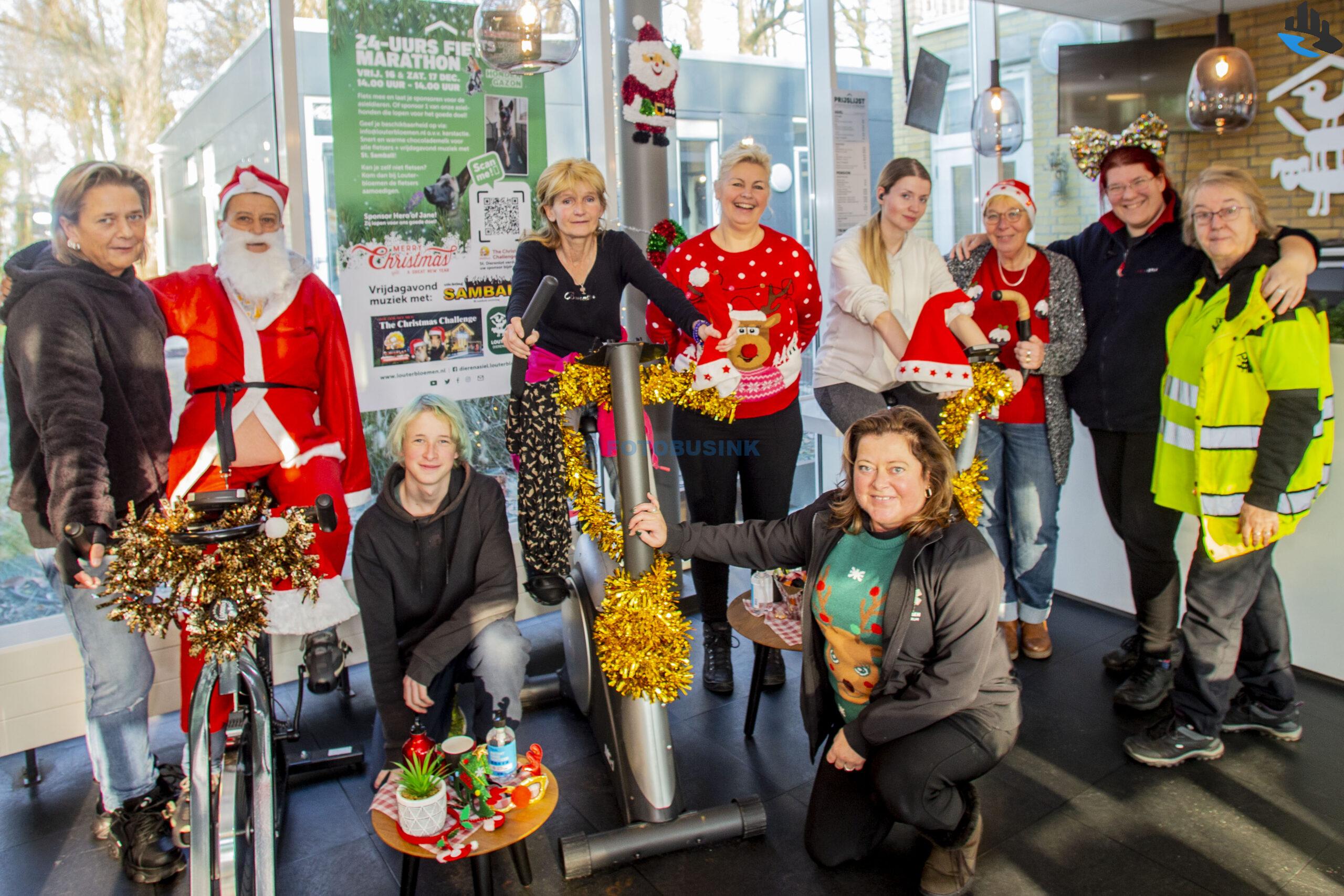 Dierentehuis Louterbloemen fietst 24 uur voor The Christmas Challenge