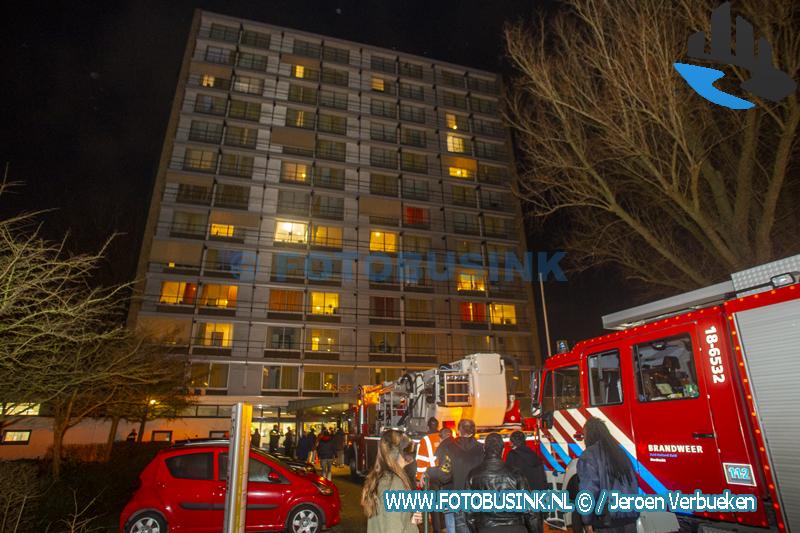 Groot alarm voor brand in het SSF-gebouw aan de M.H.Trompweg in Dordrecht