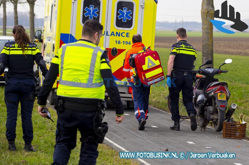 Ernstig ongeval tussen scooter en fietsster op fietspad N217 bij s-Gravendeel