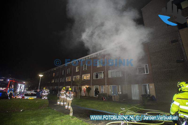 Brand in woning aan de Van Ewijckstraat in Dordrecht