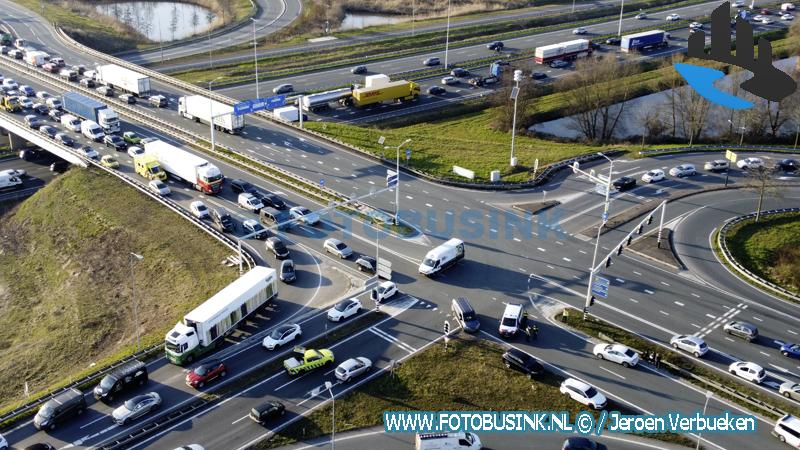 Ongeval op de rondweg N3 in Dordrecht veroorzaakt veel verkeersoverlast