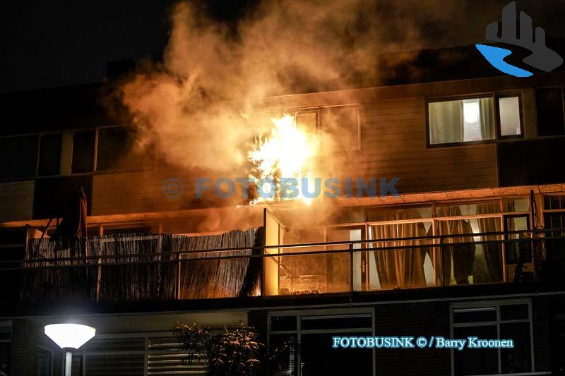 Uitslaande woningbrand aan de Sandenburg in Dordrecht