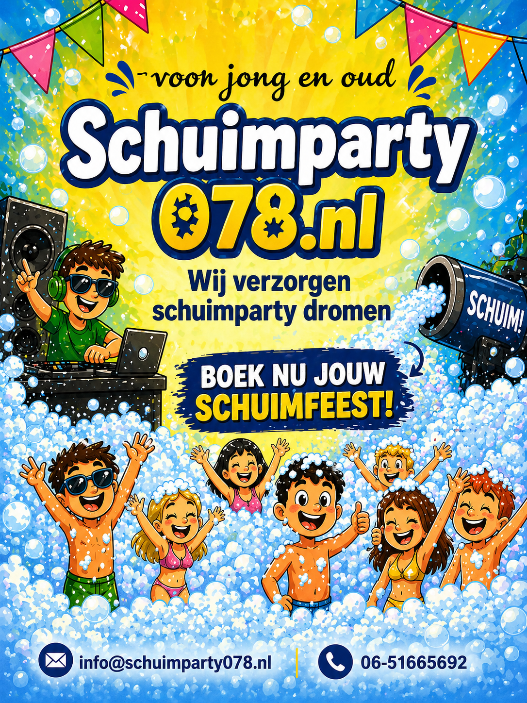 Wij verzorgen schuimparty dromen