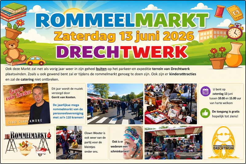 Rommelmarkt bij Drechtwerk in Dordrecht